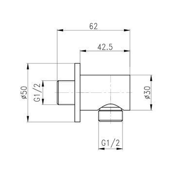 Підключення для шланга Qtap Spojeni округле QTCRMB030 Chrome SD00035716 фото