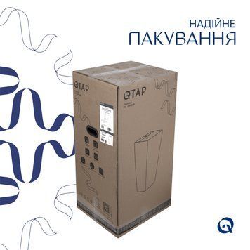 Комплект Qtap Tern: Раковина напольна моноблок 440х380х830 мм White + Донний клапан PU02O SD00053444 фото