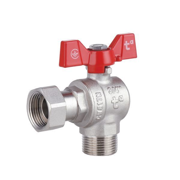 Кран кульовий з накидною гайкою Thermo Alliance Forte 3/4" ВЗ для води кутовий SF224W20 SD00017978 фото