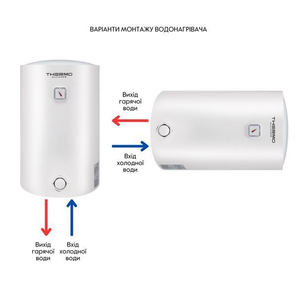 Водонагрівач електричний Thermo Alliance 100 л універсальний, мокрий ТЕН 1,5 кВт D100VH15Q3 SD00042059 фото