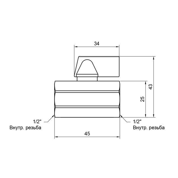 Кран шаровой Thermo Alliance Standart "Mini" 1/2" ВР SD187W15 SD00006180 фото