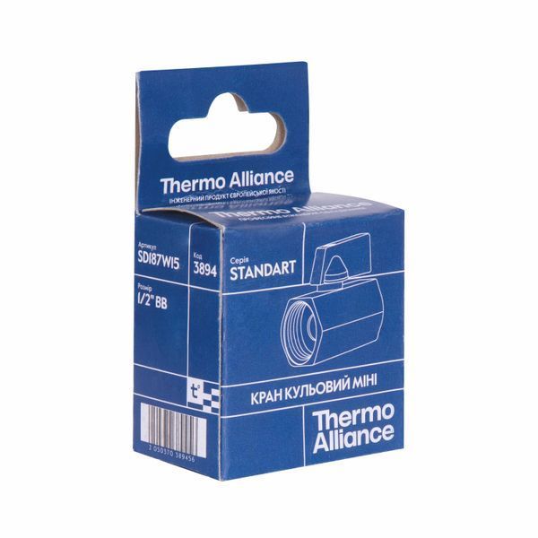 Кран шаровой Thermo Alliance Standart "Mini" 1/2" ВР SD187W15 SD00006180 фото