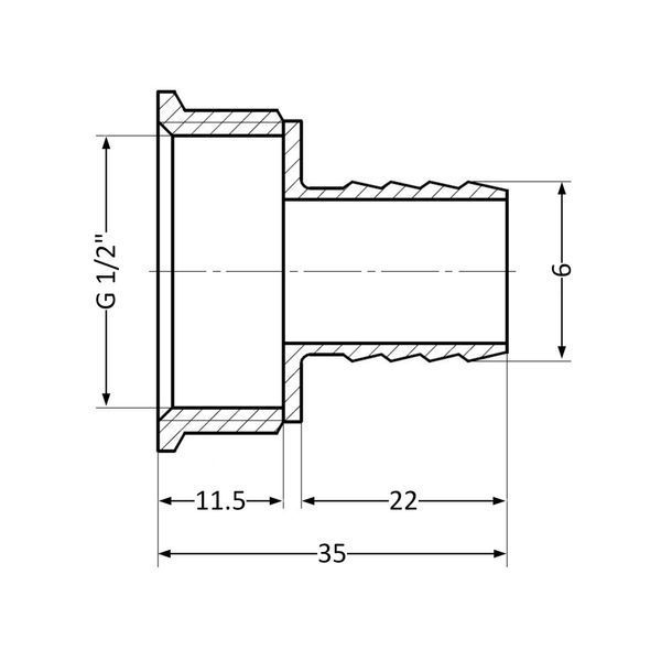 Штуцер Thermo Alliance Standart 6х1/2" ВР SD426156 SD00047925 фото