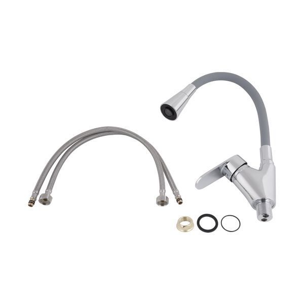 Смеситель для кухни Lidz Tani 007F3 с гибким изливом (k40) LDTAN007F3GCR31869 Chrome/Grey SD00037970 фото