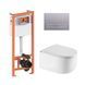Готовое решение Qtap для ванной комнаты: подвесной унитаз Taurus Ultra Quiet 485&times;360&times;350 + комплект инсталляции Nest 4 в 1 (линейная клавиша Satin) SD00052271 фото 1