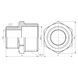 Ніпель редукційний Thermo Alliance Forte 3/4"х1/2" хром SF359H2015 SD00002598 фото 1