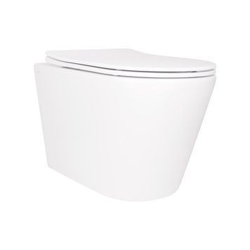 Унітаз підвісний Qtap Scorpio безободковий Ultra Quiet з сидінням Soft-close QT14332380ASW SD00054227 фото