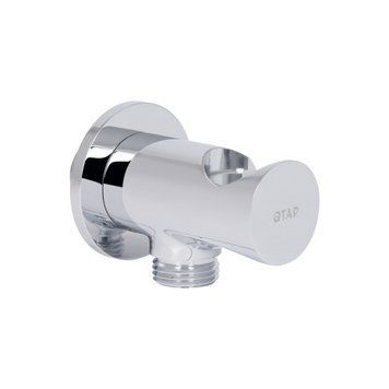 Підключення з тримачем для шланга Qtap Spojeni округле QTCRMBH030 Chrome SD00035718 фото