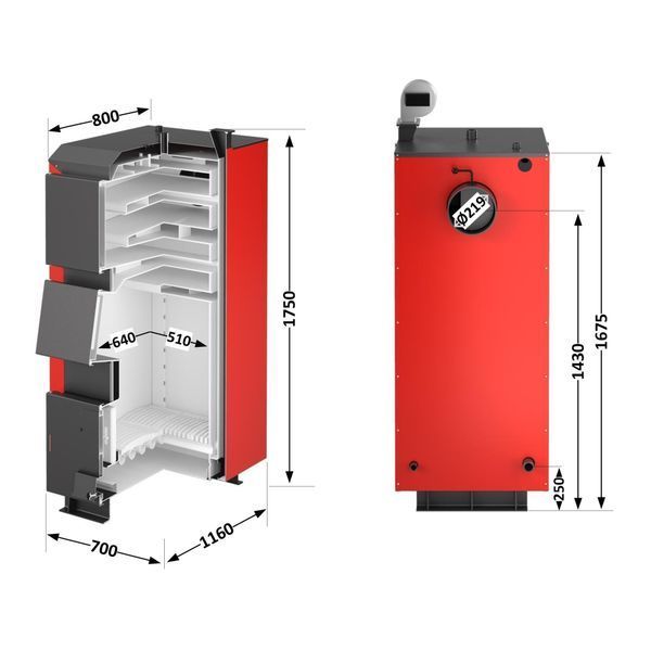Котел твердотопливный стальной Thermo Alliance Vulcan Plus V 4.0 VPSFW 50 SD00051331 фото