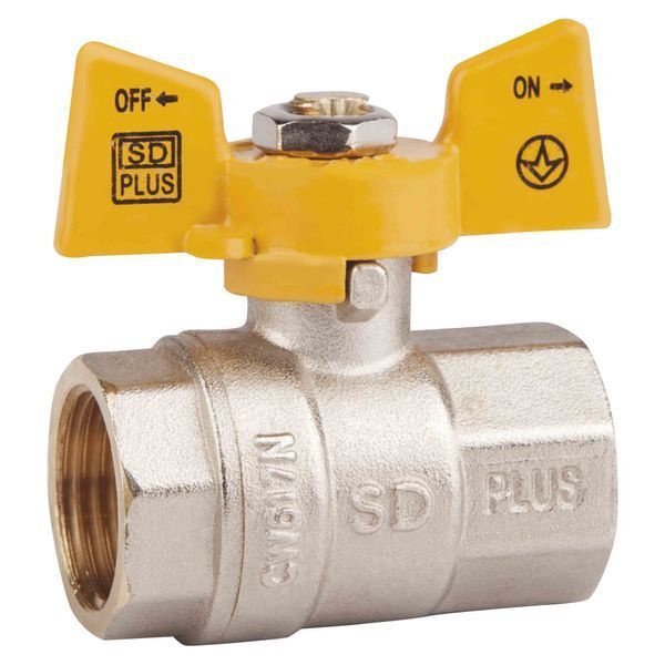 Кран кульовий Thermo Alliance Standart 1" ВР для газу (метелик) SD602NG25PN40 SD00031224 фото