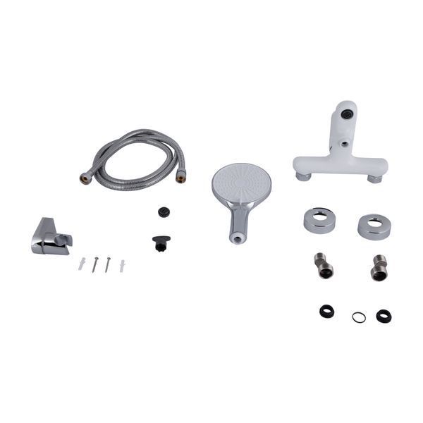 Смеситель для ванны Qtap Jay (c душевым гарнитуром) QTJAY259CRW45553 Chrome/White SD00051677 фото