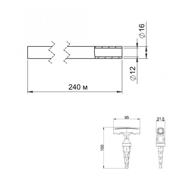 Акційний набір Thermo Alliance: Труба для підлоги PEX-a EVOH 16x2.0 мм (240 м) TAS00316240 + Калібратор для м/п труб d16-32 STD-405 SD00055143 фото