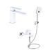 Акційний набір Qtap: Змішувач для раковини QTGEM270CRW45675 Chrome/White + Змішувач для ванни (з душовим гарнітуром) QTGEM259CRW45683 Chrome/White SD00055211 фото