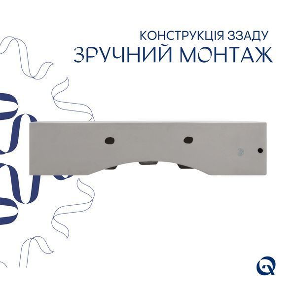 Комплект Qtap Nando LT: Раковина підвісна прамокутна 610х420х140 мм White + Донний клапан PU02O SD00053450 фото