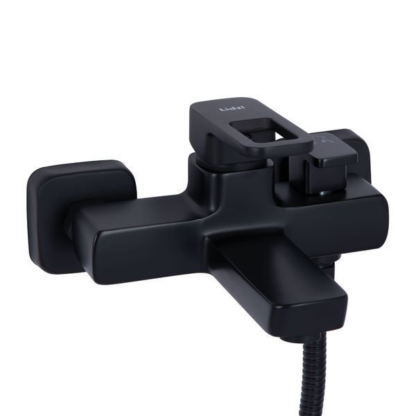 Смеситель для ванны Lidz Wawel 006 (c душевым гарнитуром) (k35) LDWAW006BLA45393 Black SD00051517 фото