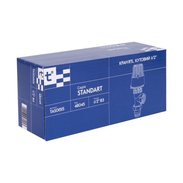 Кран Thermo Alliance Standart RTL кутовий 1/2"ВЗ TAS01515 SD00054169 фото