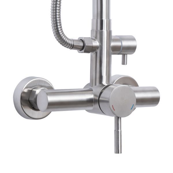 Душова система для душу Lidz Aria 1020 на два споживача (k35) LDARI1020NKS46114 Nickel SD00052238 фото