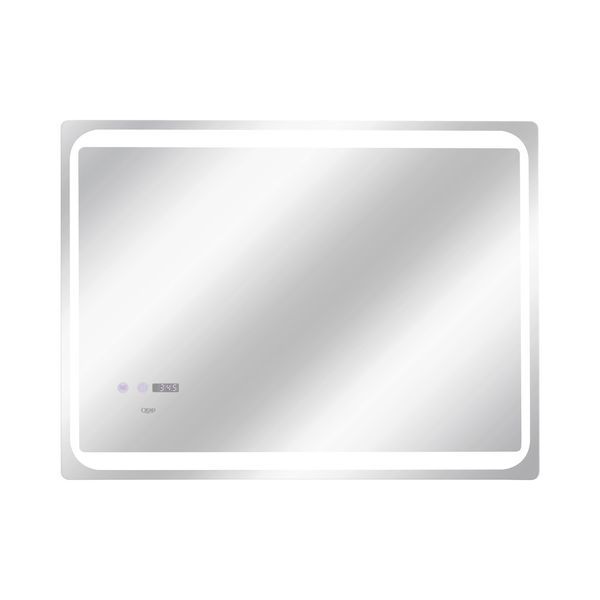 Зеркало Qtap Mideya 800х600 с LED-подсветкой Touch, с антизапотеванием, с часами, диммером QT2078NCF8060W SD00051755 фото