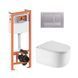 Готовое решение Qtap для ванной комнаты: подвесной унитаз Taurus Ultra Quiet 485&times;360&times;350 + комплект инсталляции Nest 4 в 1 (квадратная клавиша Satin) SD00052274 фото 2