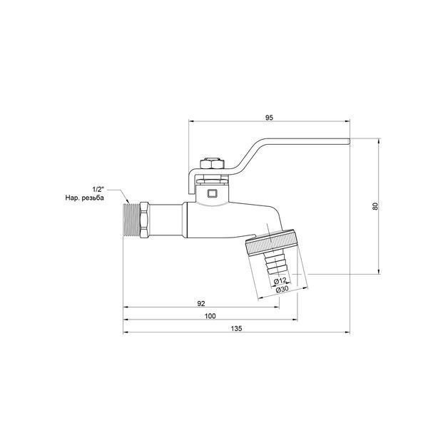 Кран поливальний Thermo Alliance Standart 1/2" SD140W15 SD00007253 фото