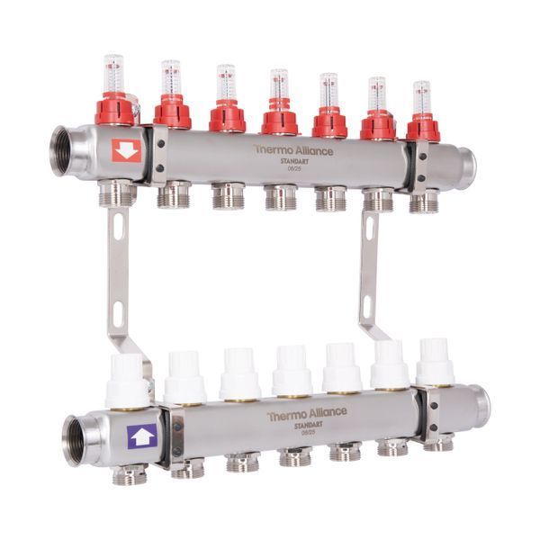 Колектор з витратомірами Thermo Alliance Standart 1" 7 виходів SD0047 SD00041506 фото