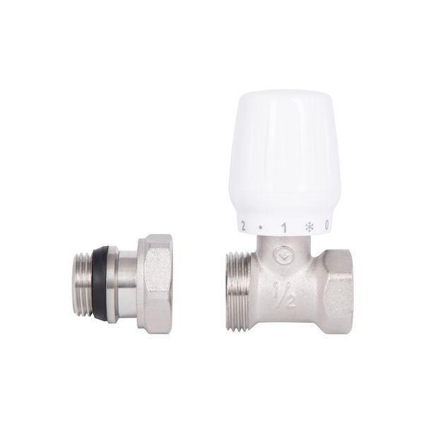 Кран радіаторний Thermo Alliance Base 1/2" ВЗ з антипротіканням прямий SD226W15 SD00035548 фото