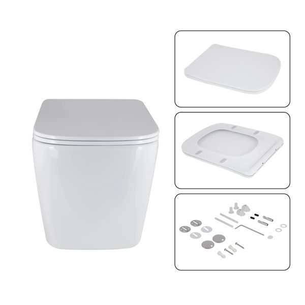 Готовое решение Qtap для ванной комнаты: подвесной унитаз Tern Ultra Quiet 525x345x360 + комплект инсталляции Nest 4 в 1 (линейная клавиша Chrome) SD00053634 фото