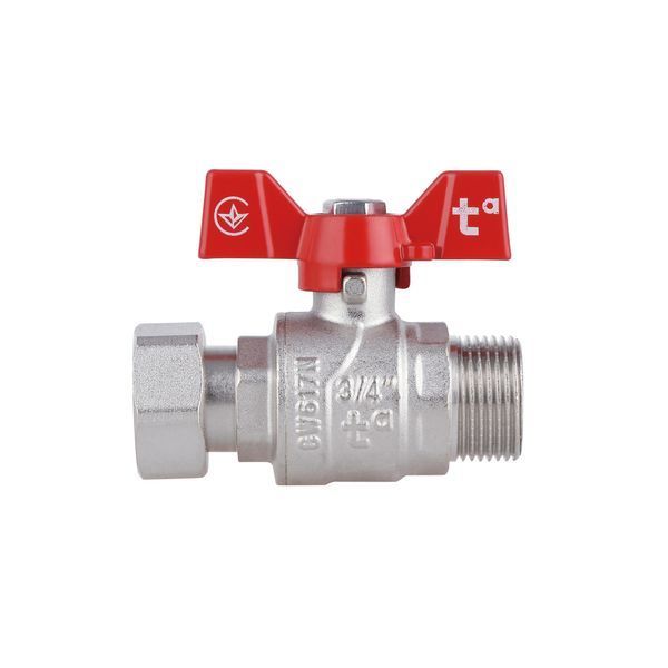 Кран кульовий з накидною гайкою Thermo Alliance Forte 3/4" ВЗ для води прямий SF261W20 SD00021095 фото