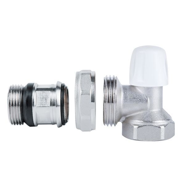 Кран радіаторний Icma 3/4" з антипротіканням кутовий без ручки №805+940 SD00023708 фото