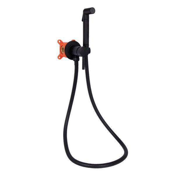 Набор для гигиенического душа Qtap Inspai-Varius округлый QTINSVARBСRV00440001 Black Matt SD00035723 фото