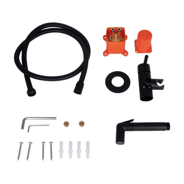 Набор для гигиенического душа Qtap Inspai-Varius округлый QTINSVARBСRV00440001 Black Matt SD00035723 фото