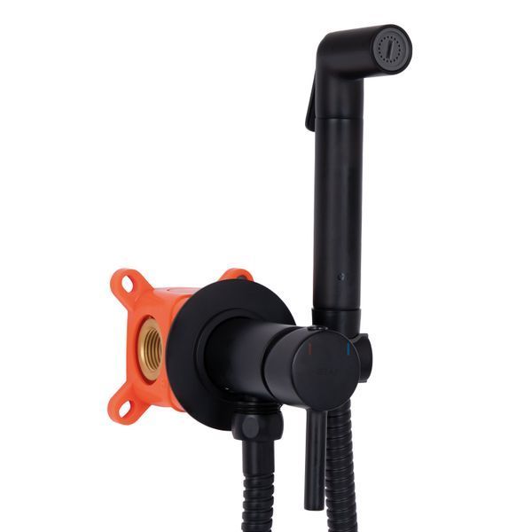 Набор для гигиенического душа Qtap Inspai-Varius округлый QTINSVARBСRV00440001 Black Matt SD00035723 фото