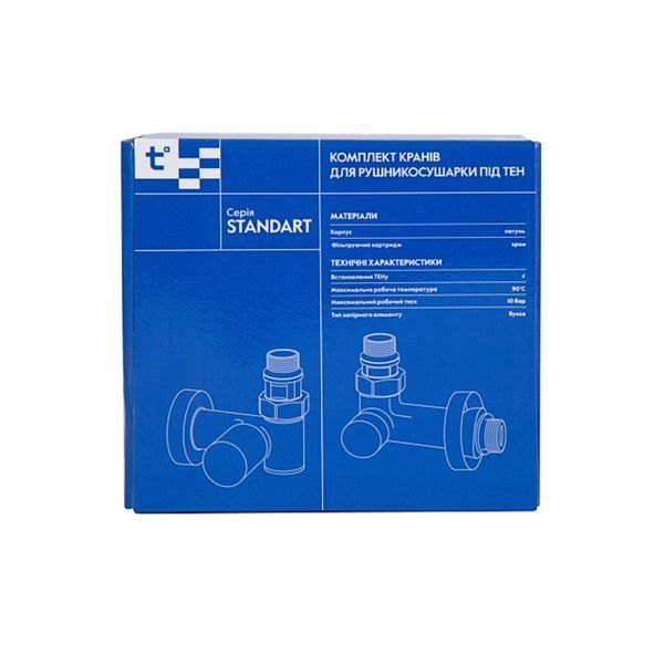 Комплект кранов Thermo Alliance Standart 1/2" белый, для полотенцесушителя угловой SF395W15HEW SD00051859 фото