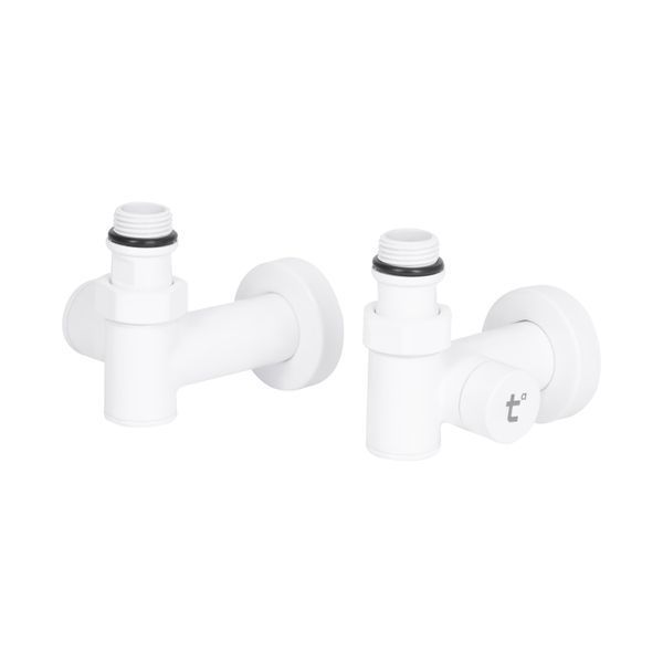 Комплект кранов Thermo Alliance Standart 1/2" белый, для полотенцесушителя угловой SF395W15HEW SD00051859 фото