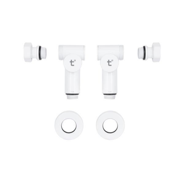 Комплект кранов Thermo Alliance Standart 1/2" белый, для полотенцесушителя угловой SF395W15HEW SD00051859 фото