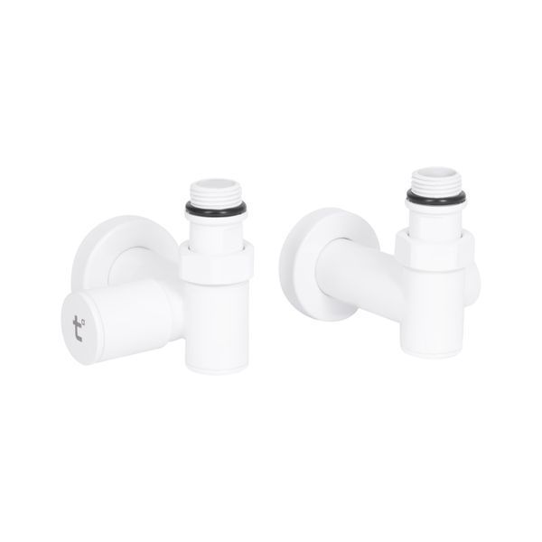 Комплект кранов Thermo Alliance Standart 1/2" белый, для полотенцесушителя угловой SF395W15HEW SD00051859 фото