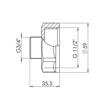 Перехід Thermo Alliance Forte 1" 1/2х3/4" ВЗ SF3604020 SD00002607 фото