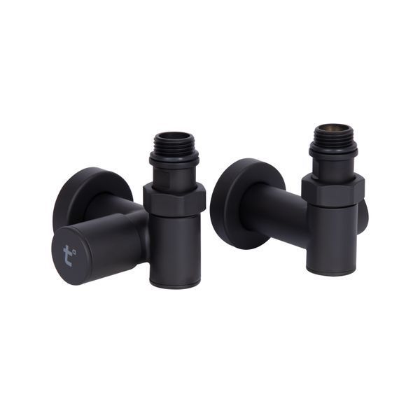 Комплект кранов Thermo Alliance Standart 1/2" черный, для полотенцесушителя угловой SF395W15HEB SD00051862 фото