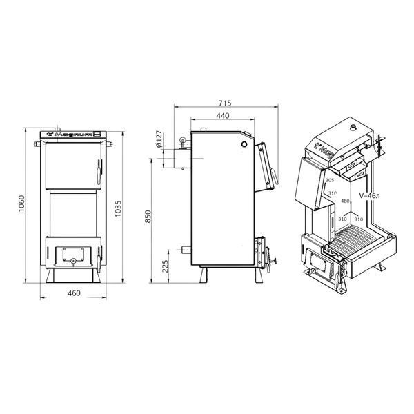 Котел твердотопливный стальной Thermo Alliance Magnum V 4.0 SF 12 SD00051313 фото