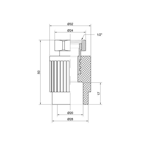Муфта PPR Thermo Alliance з накидною гайкою 20х1/2" SD00029343 фото