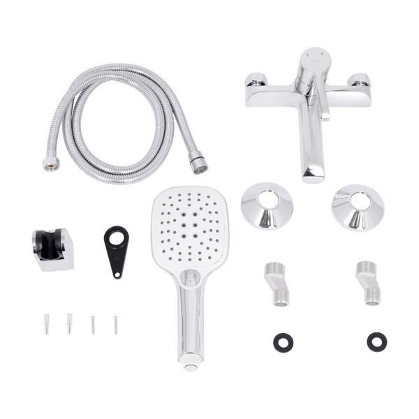 Смеситель для ванны Qtap Grand (c душевым гарнитуром) QTGRACRM006 Chrome SD00039601 фото