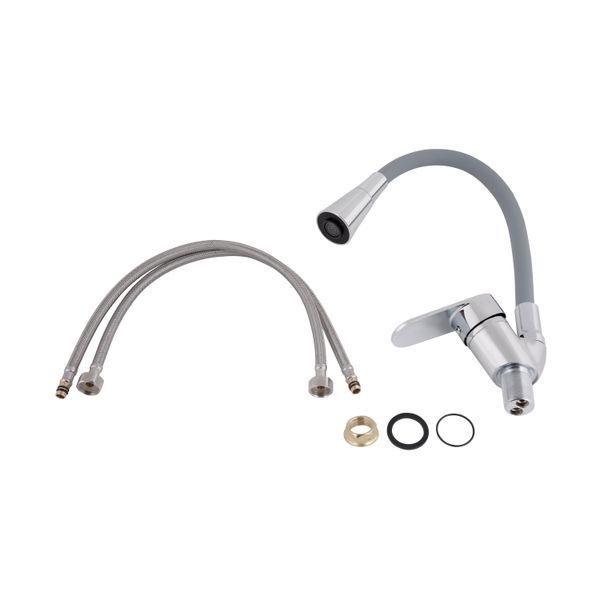 Смеситель для кухни Lidz Tani 008F3 с гибким изливом (k40) LDTAN008F3GCR39507 Chrome/Grey SD00045611 фото