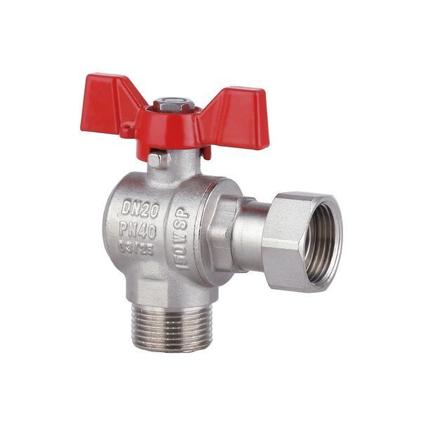 Кран кульовий з накидною гайкою Thermo Alliance Forte 3/4" ВЗ для води кутовий SF224W20 SD00017978 фото