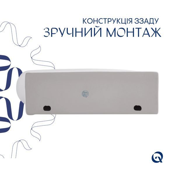 Комплект Qtap Leo: Раковина підвісна овальна ліва 430x285x160 мм White + Донний клапан PU02O SD00053456 фото