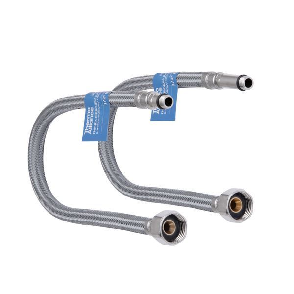 Шланг для підключення змішувача Thermo Alliance Standart (пара) 80 см NYLON M10x1/2"В TAS386W80 SD00053001 фото