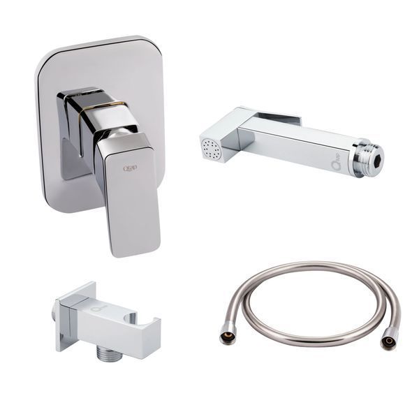 Комплект для душа Qtap Namesti Chrome: Смеситель для душа QTNAM6025102NC + Шланг QTHADPVC120C + Лейка QTCRMB120 + Подключение QTCRMBH130 SD00053674 фото