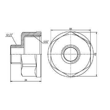 Перехід Thermo Alliance Forte 1" 1/4х1/2" ВЗ SF3603215 SD00002609 фото