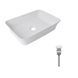 Комплект Qtap Virgo: Раковина накладная прямоугольная 490х350х110 мм White + Донный клапан PU02 SD00053429 фото