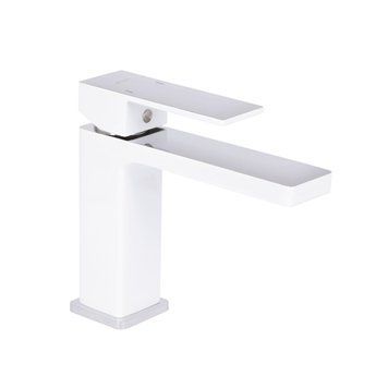 Змішувач для раковини Qtap Gemini QTGEM270CRW45675 Chrome/White SD00051799 фото