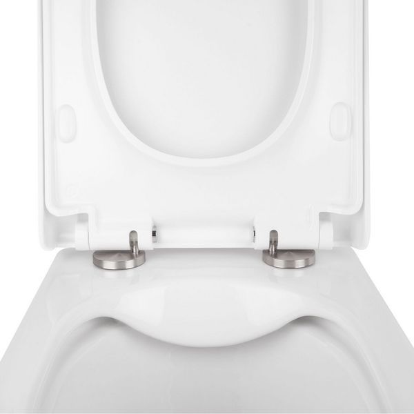 Готове рішення Qtap для ванної кімнати: підвісний унітаз Tern Rimless 490x340x350 + комплект інсталяції Nest 4 в 1 (квадратна клавіша Satin) SD00043016 фото